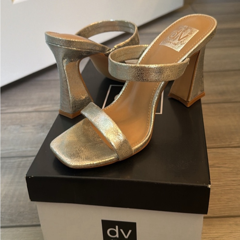 DV by Dolce Vita Women's Metallic Heeled Sandals